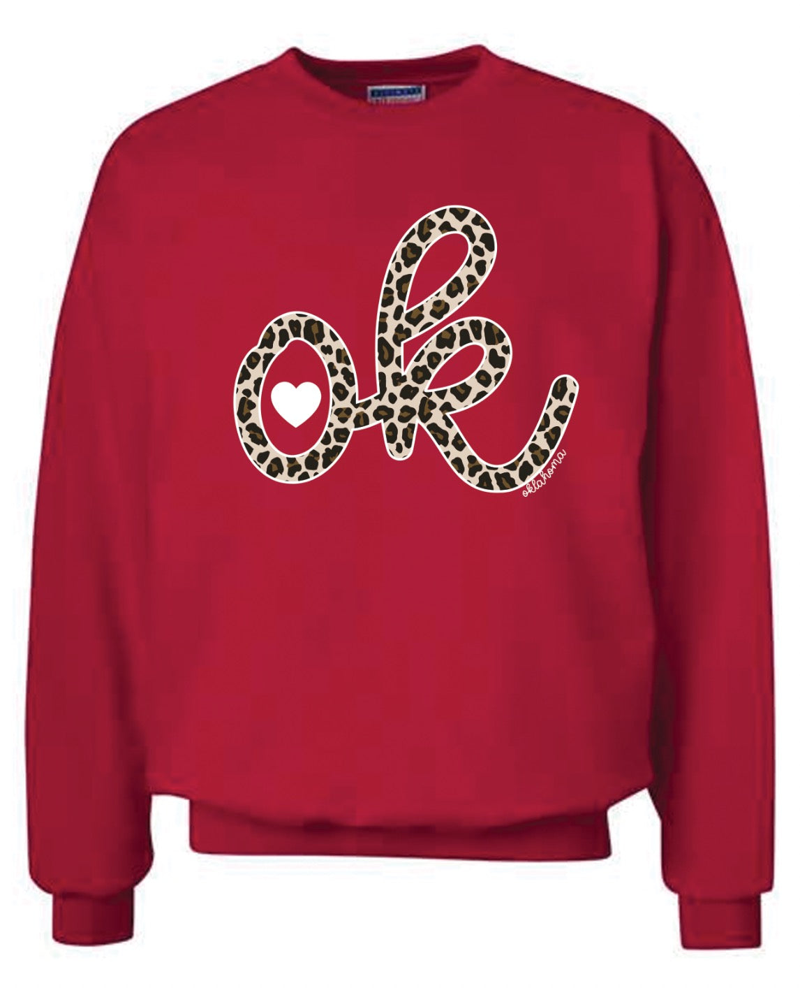 SWEET TEE WEEKEND: OK Heart & Leopard Script (SWEATSHIRT)