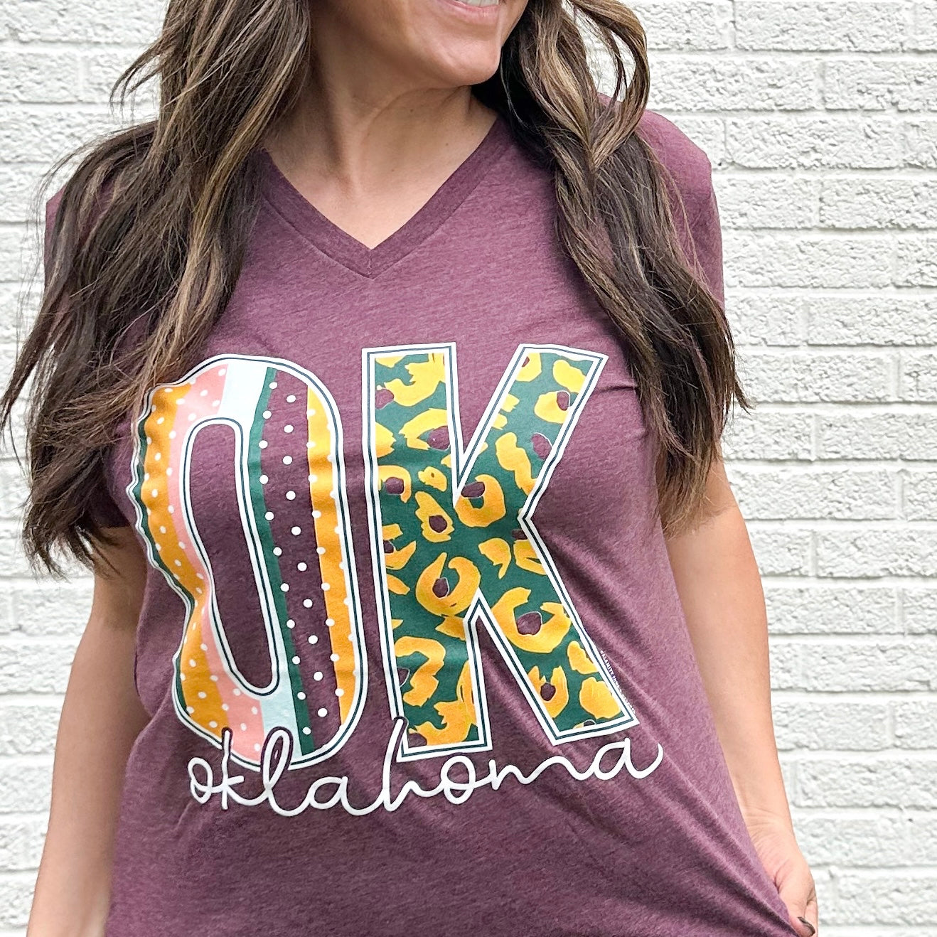 OKLAHOMA 2023: Berry & Leopard OK - VNECK