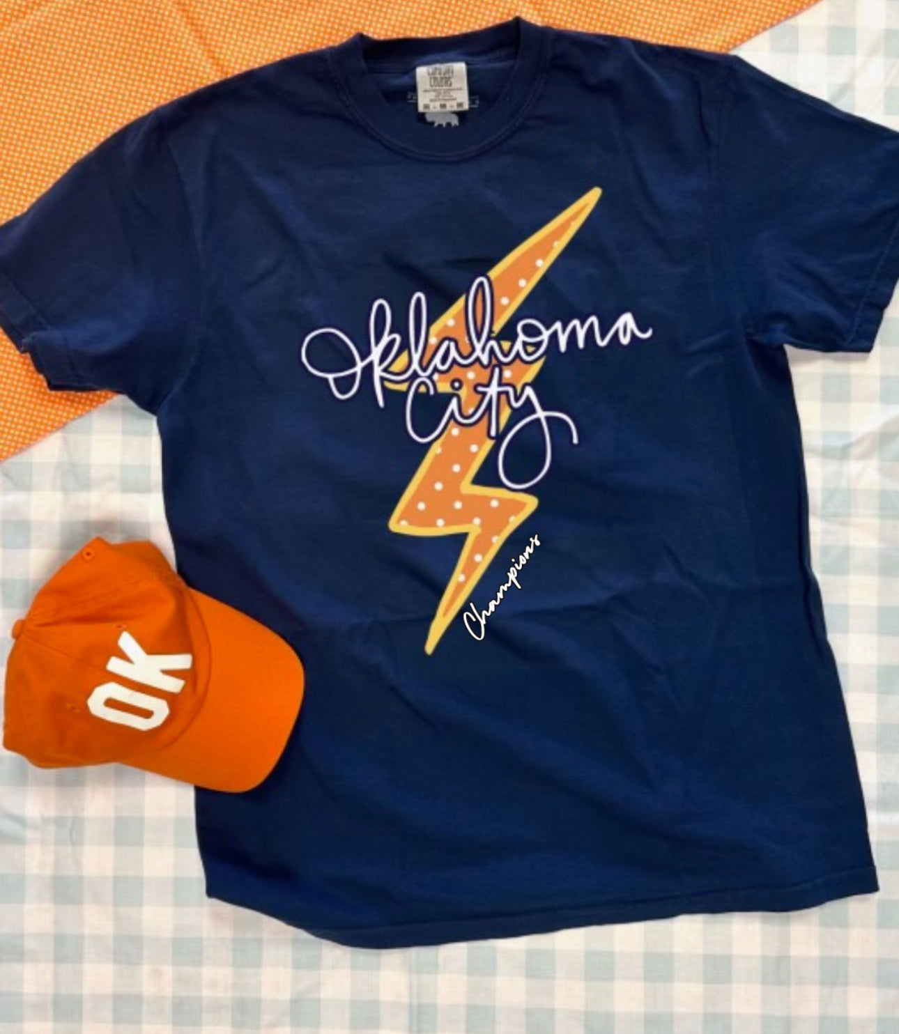 OKC SPIRIT: CHAMPIONS OKC State & Bolt (COMFORT COLORS SHORTSLEEVE)