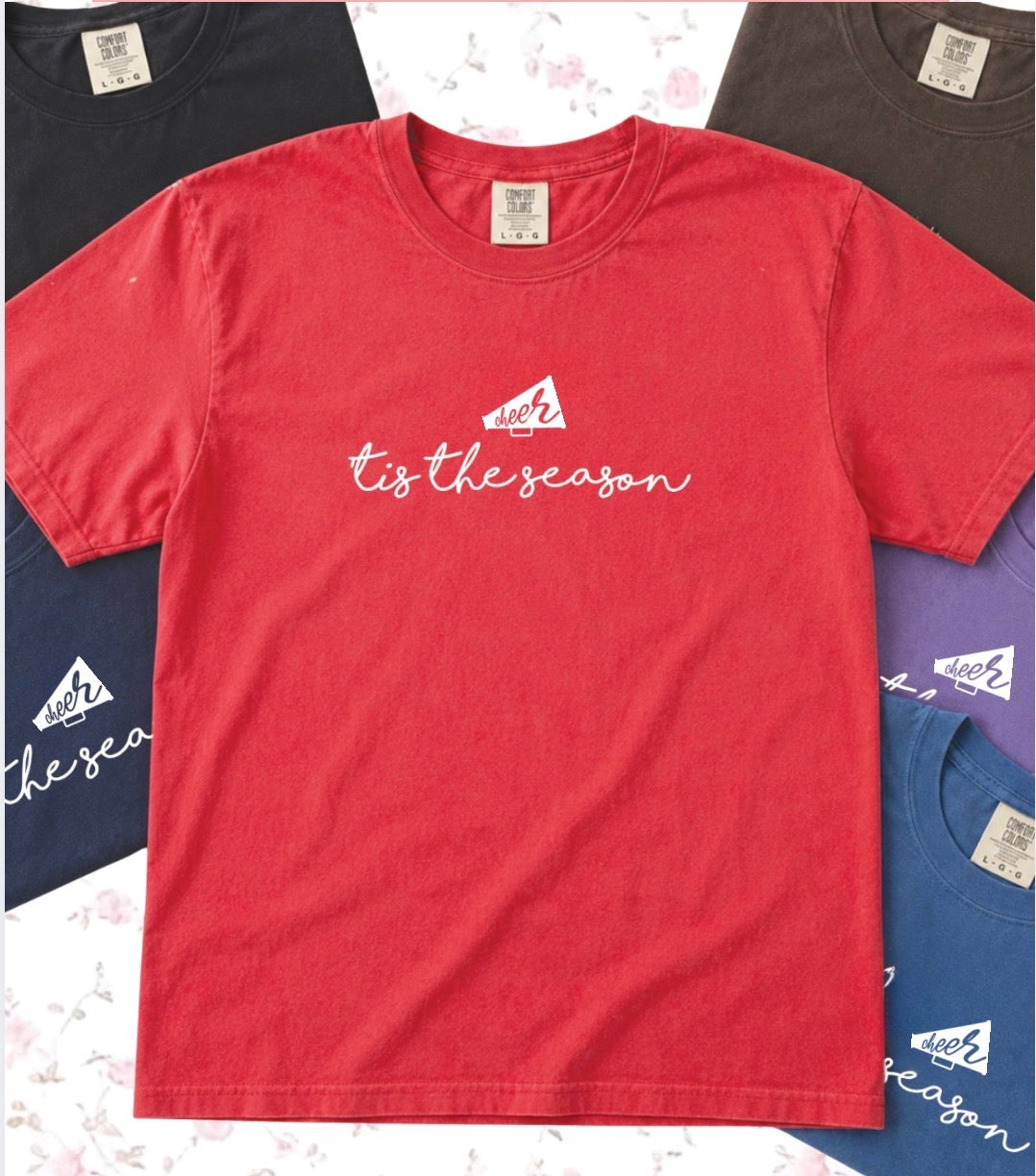 SWEET TEE TUESDAY: 'Tis the Season CHEER (COMFORT COLORS SHORTSLEEVE or LONGSLEEVE)
