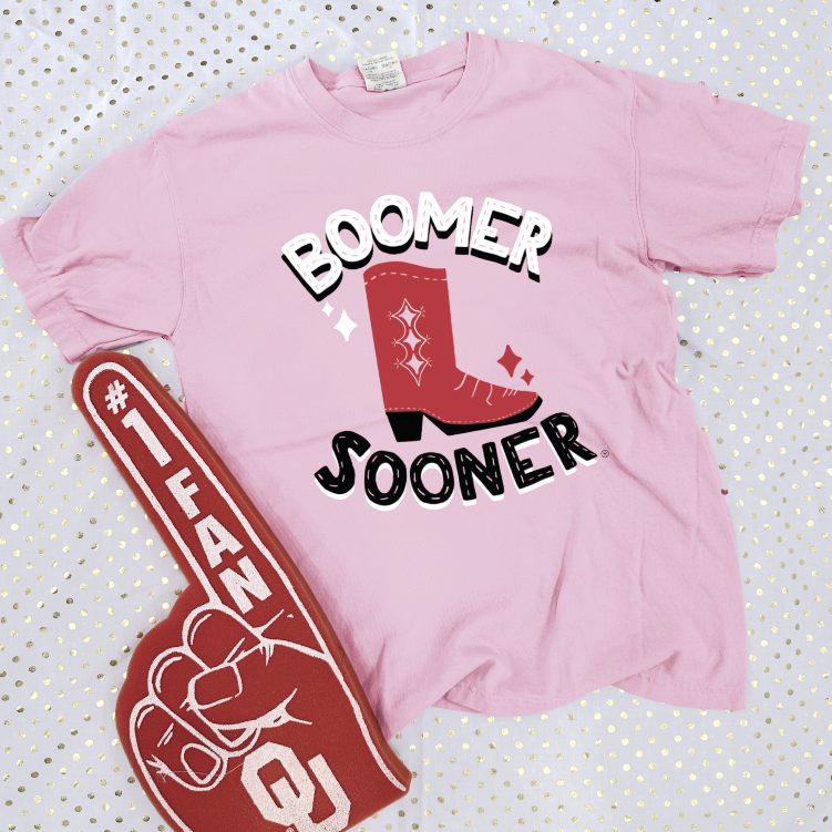 UNIV of OK 2023: Boomer Sooner Cowboy Boot (SHORTSLEEVE)