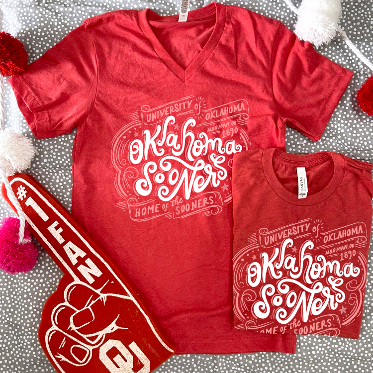UNIV of OK 2023 Home of the Sooners (VNECK or CREW NECK) Calamity