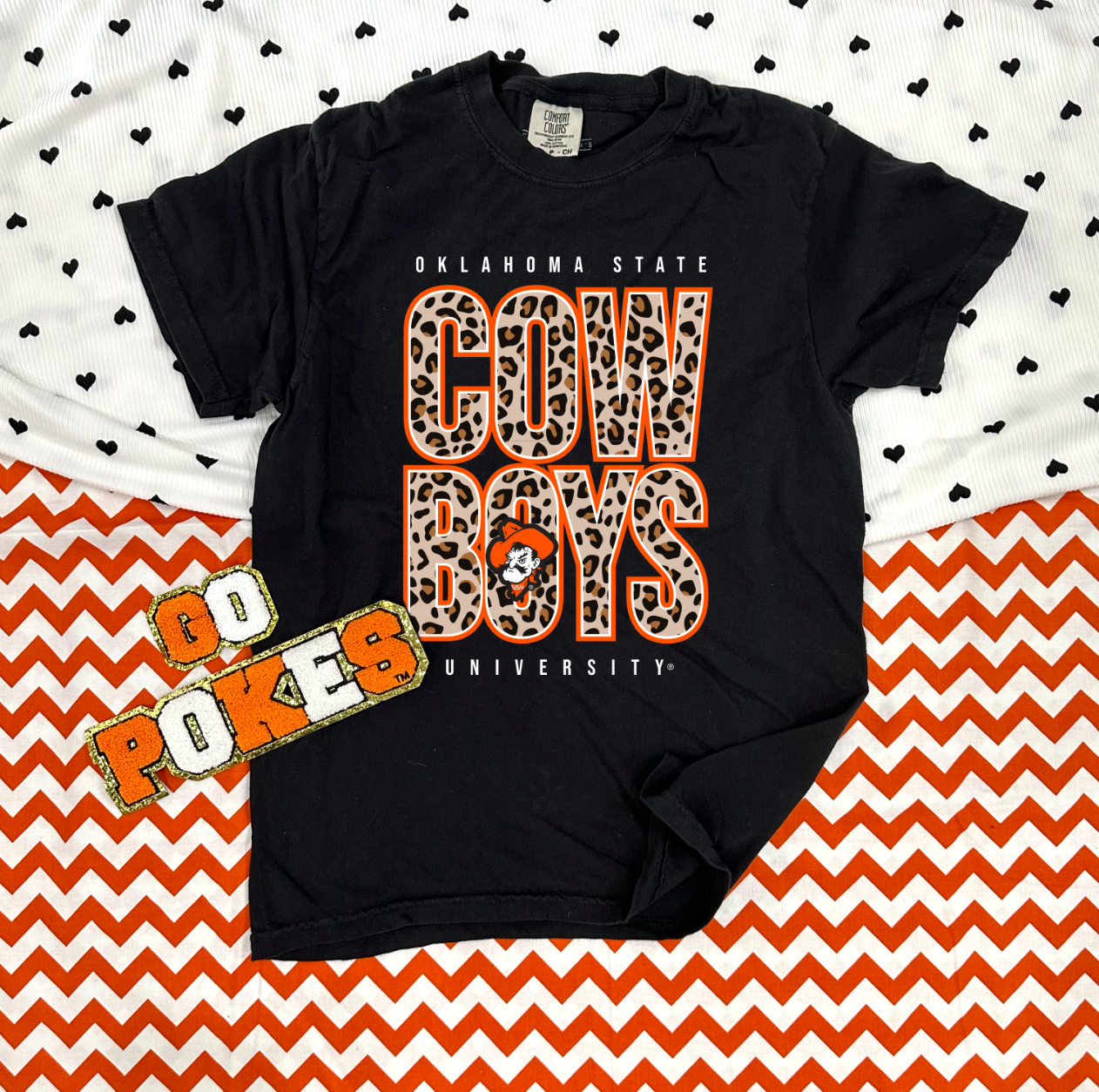 OK STATE 2024: Cowboys Bold Leopard (COMFORT COLORS SHORTSLEEVE)
