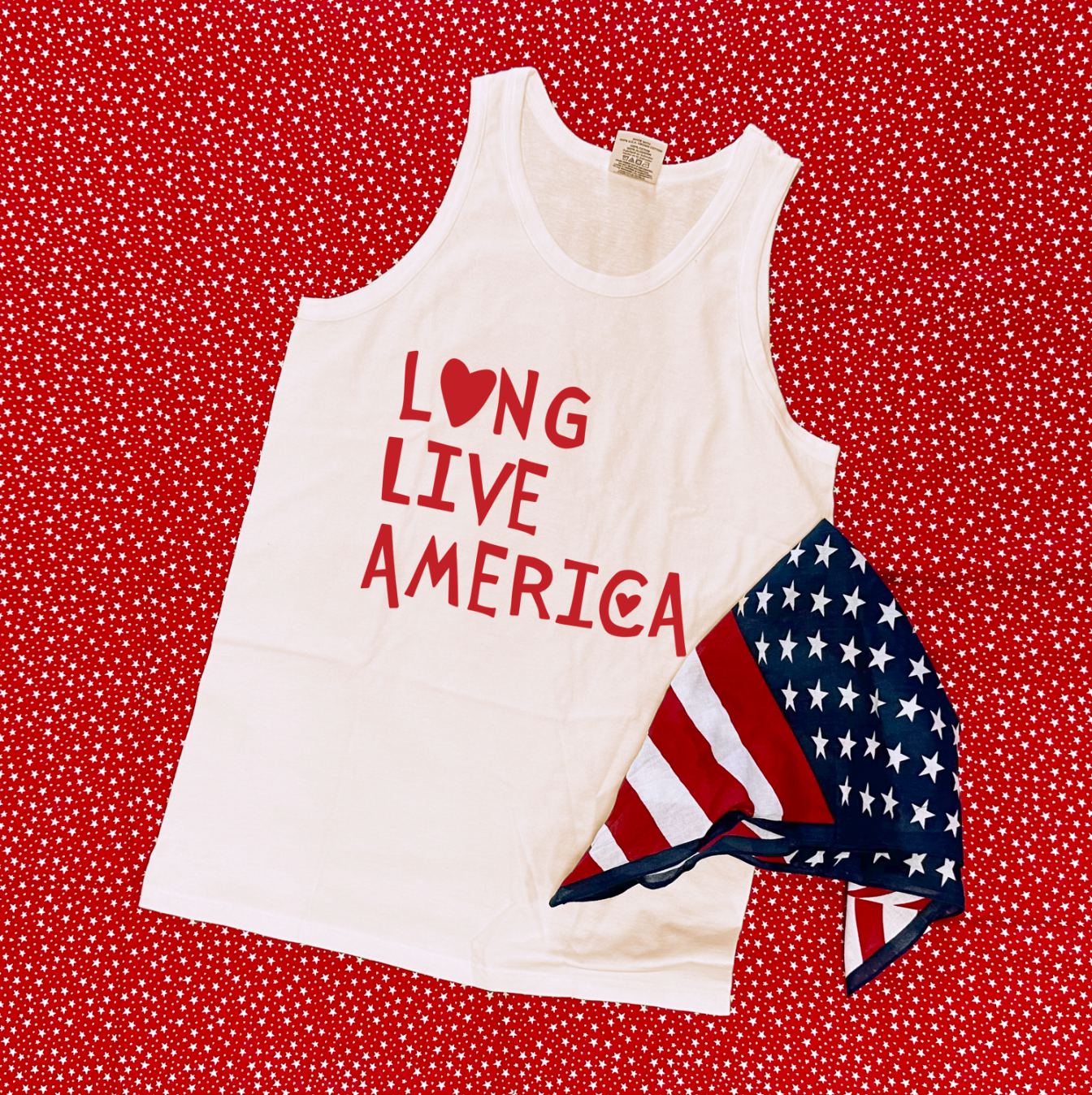 AMERICAN SPIRIT 2026: Long Live America (COMFORT COLORS TANK TOP)