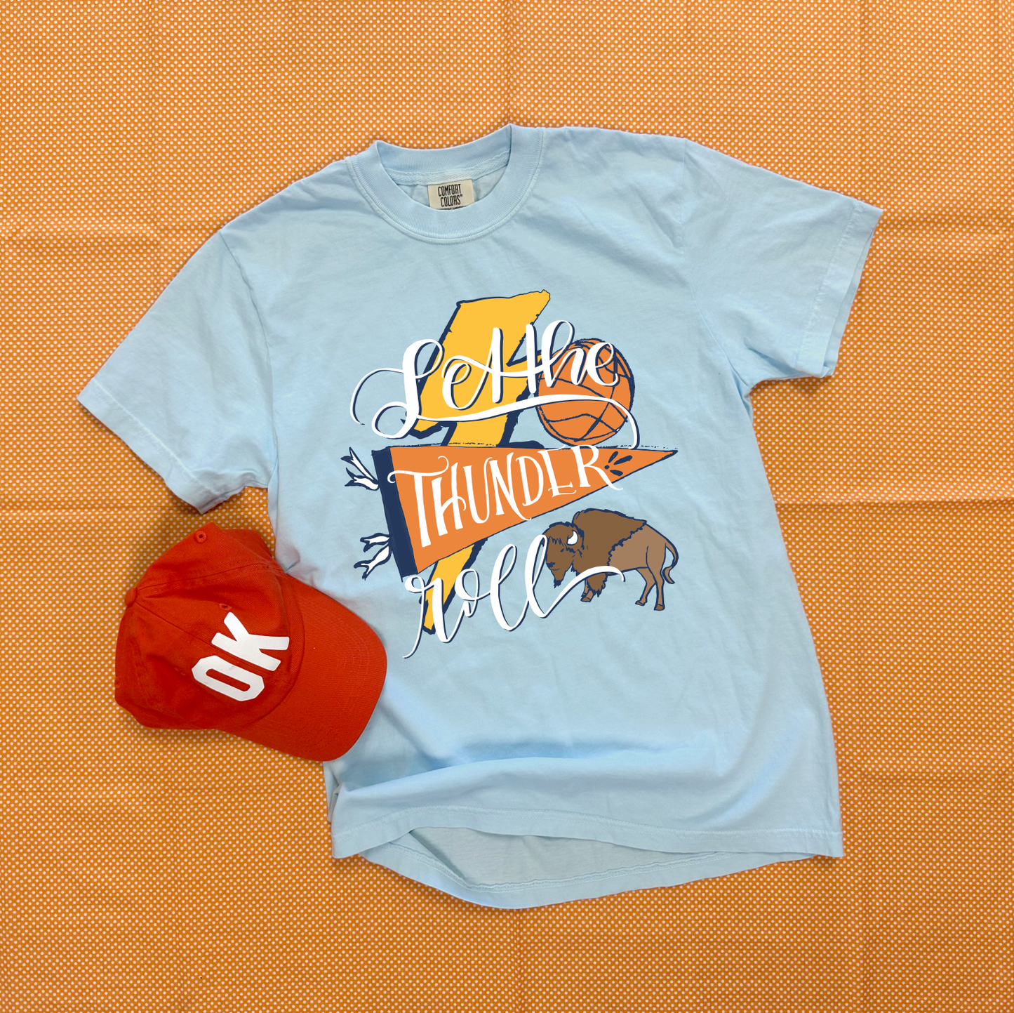 OKC SPIRIT: Let the Thunder Roll (COMFORT COLORS SHORTSLEEVE)