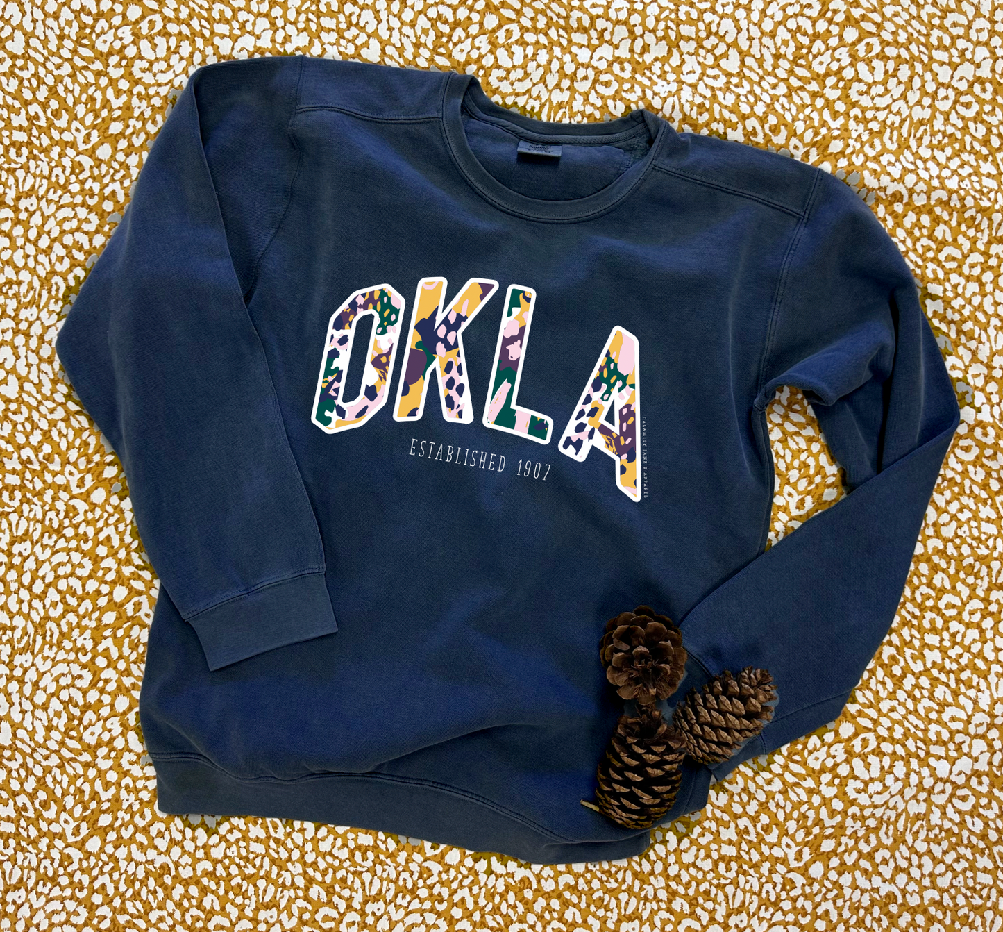 OKLAHOMA 2025: OKLA Vincent Fall Abstract (COMFORT COLORS SWEATSHIRT)