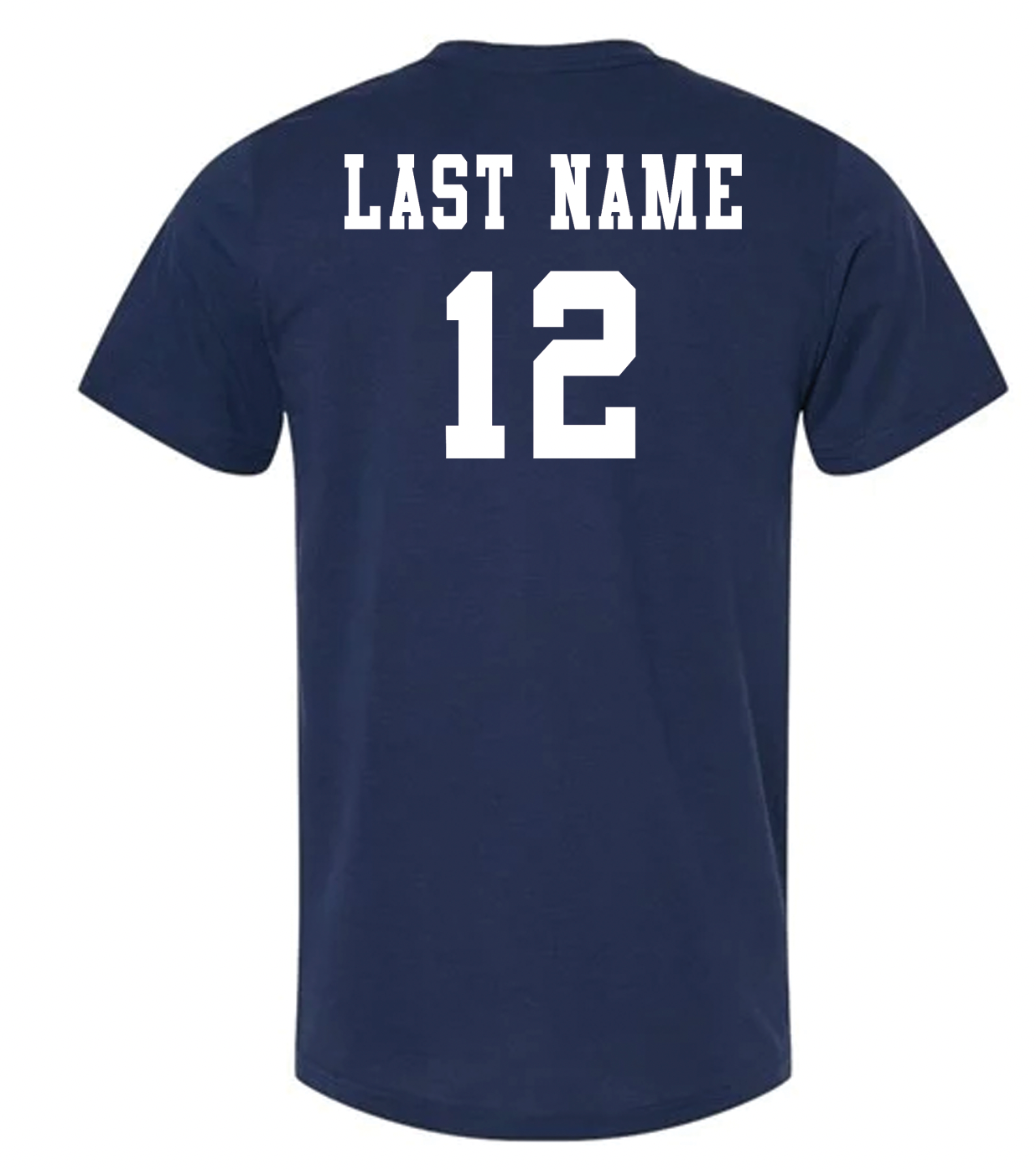 CASADY VOLLEYBALL 2025: NAVY "C" *With Optional Name & Number* - ADULT BELLA CANVAS TEE