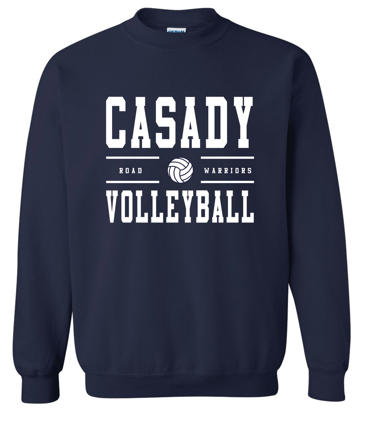 CASADY VOLLEYBALL 2025: "Road Warriors" - ADULT CREWNECK SWEATSHIRT