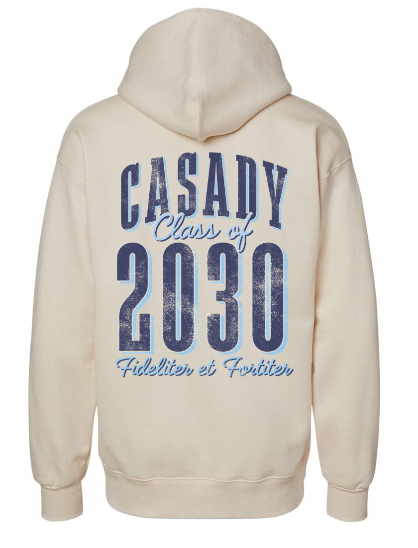 CASADY: Class of 2030, Front & Back Text (ULTIMATE HOODIE)