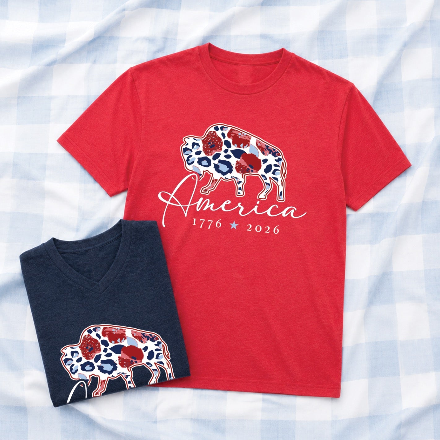 SWEET TEE TUESDAY: AMERICA 1776*2026 (BASIC VNECK or CREW NECK)