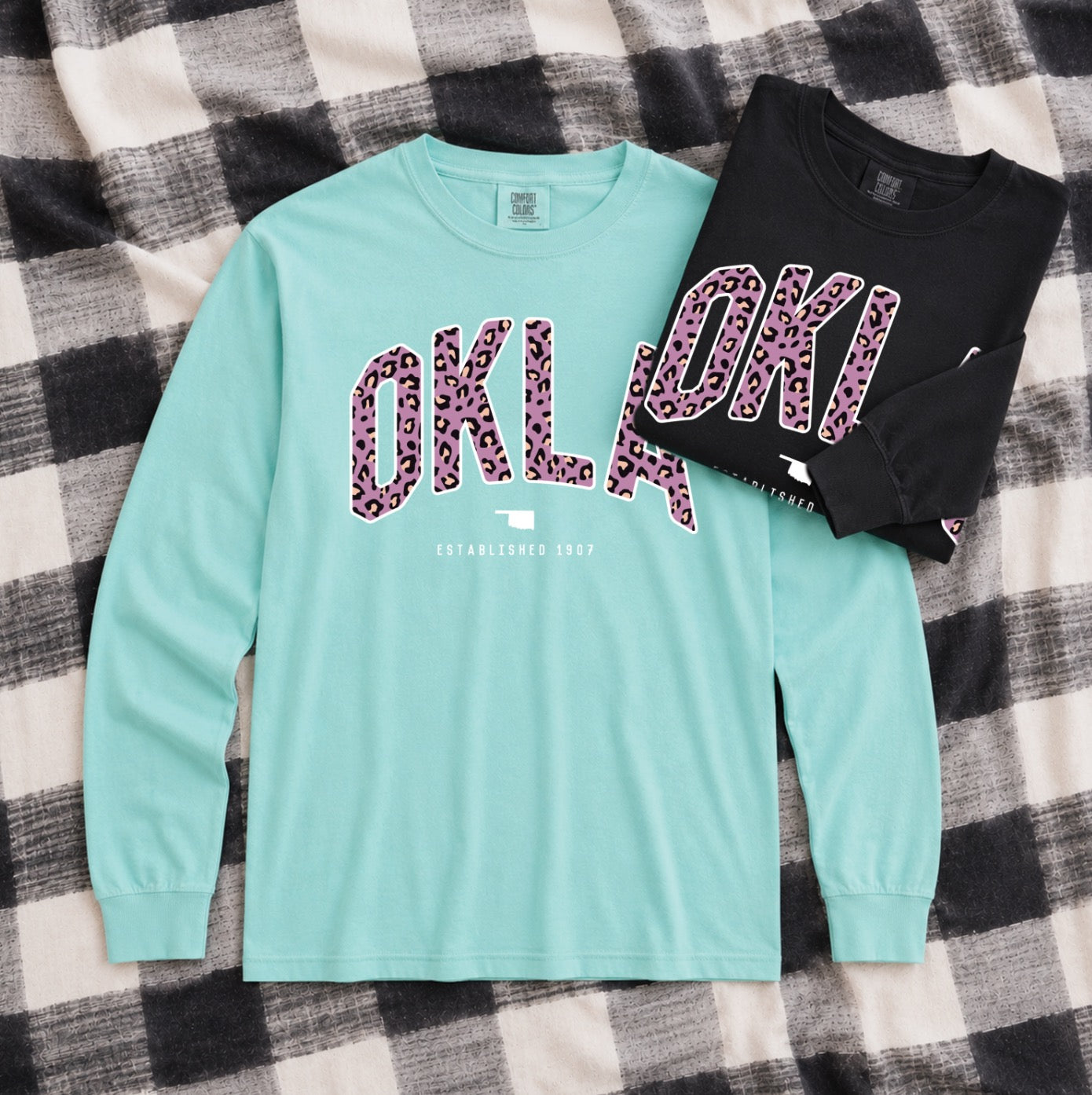 SWEET TEE TUESDAY: OKLA SUMMER 1907 LEOPARD (COMFORT COLORS LONGSLEEVE)