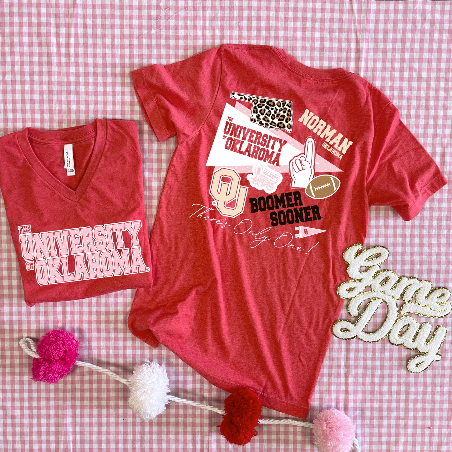 UNIV. OF OK 2025: OU Modern Storyboard (BELLA CANVAS VNECK)