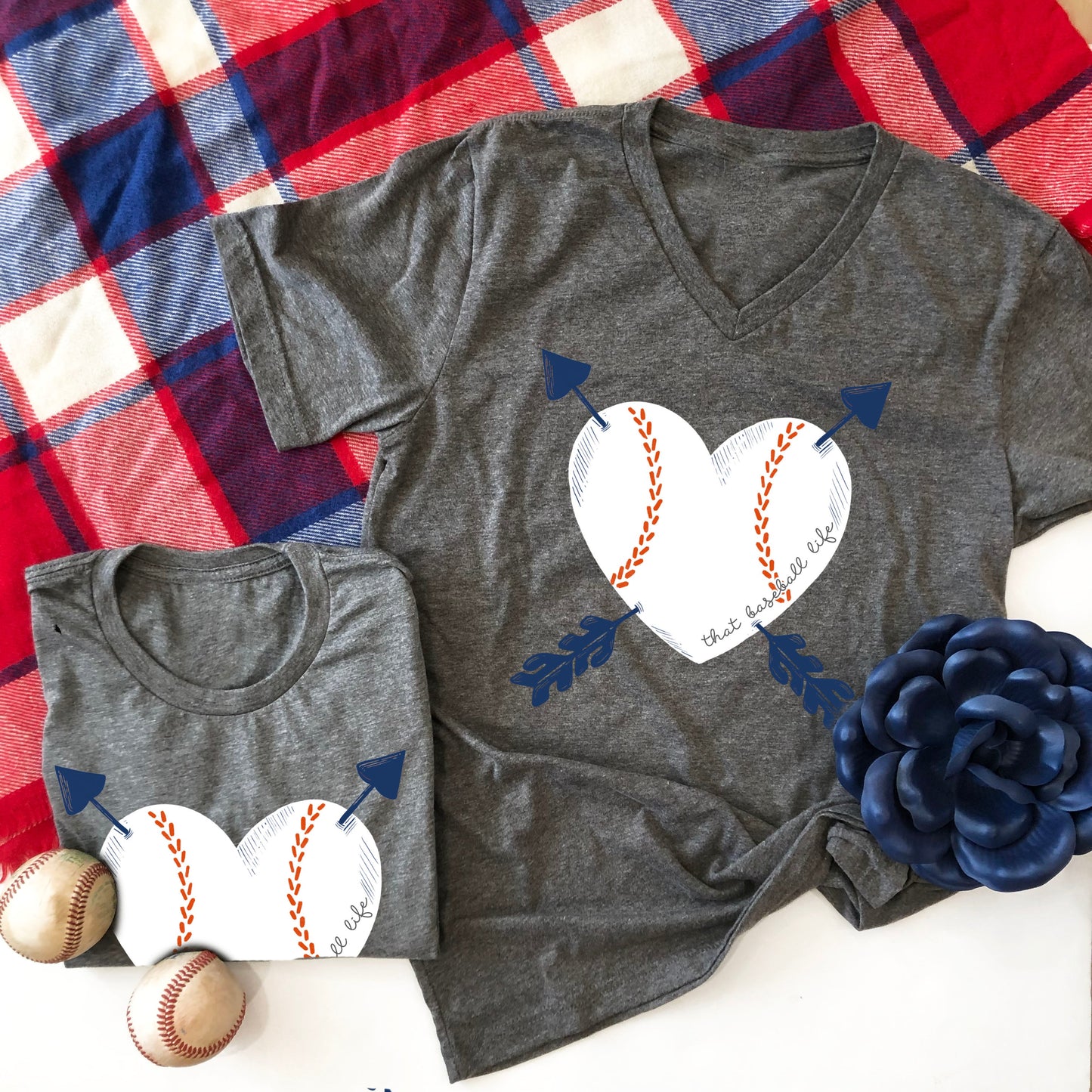 SPORTS LIFE 2022: Baseball Heart (CREW NECK or VNECK)