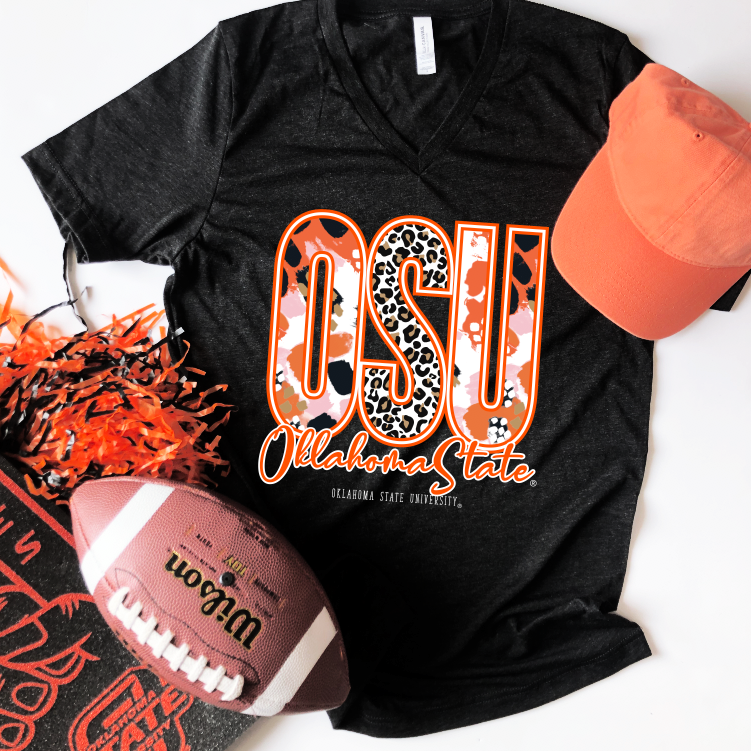OK STATE 2021: OSU Mixed Patterns - VNECK