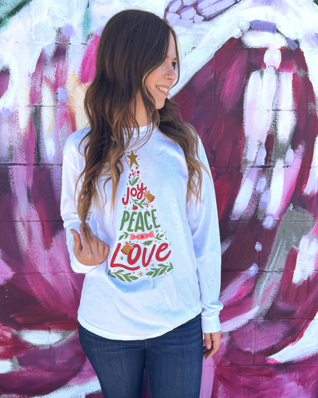 BLACK FRIDAY 2023: Joy, Peace, Love Tree (LONGSLEEVE)