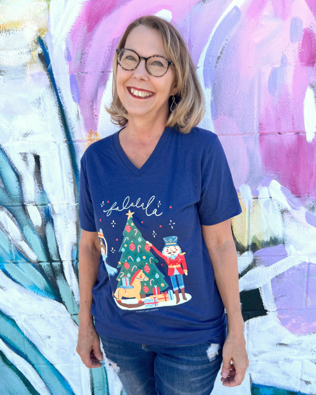 CHRISTMAS: Falalala, Ballerina & Nutcracker Tree (VNECK)