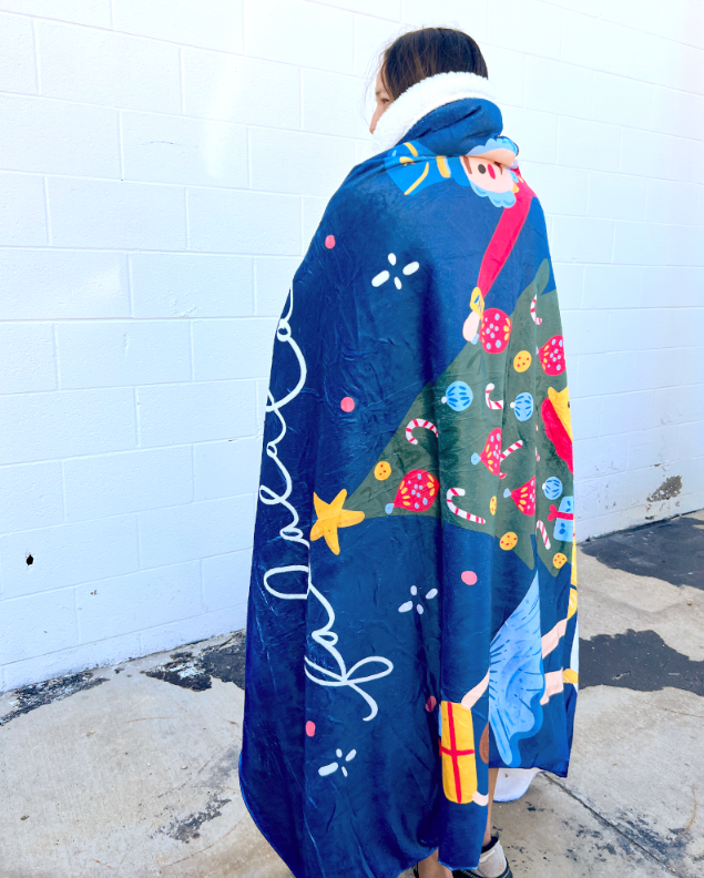 CHRISTMAS: "Falala" Navy Nutcracker