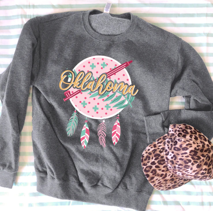 OKLAHOMA 2023: Pink Polkadot Dreamcatcher (SWEATSHIRT)