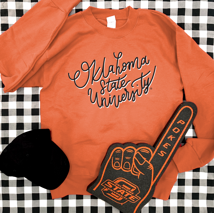 OK STATE (Spring 2023): Oklahoma State University Script (SWEATSHIRT)