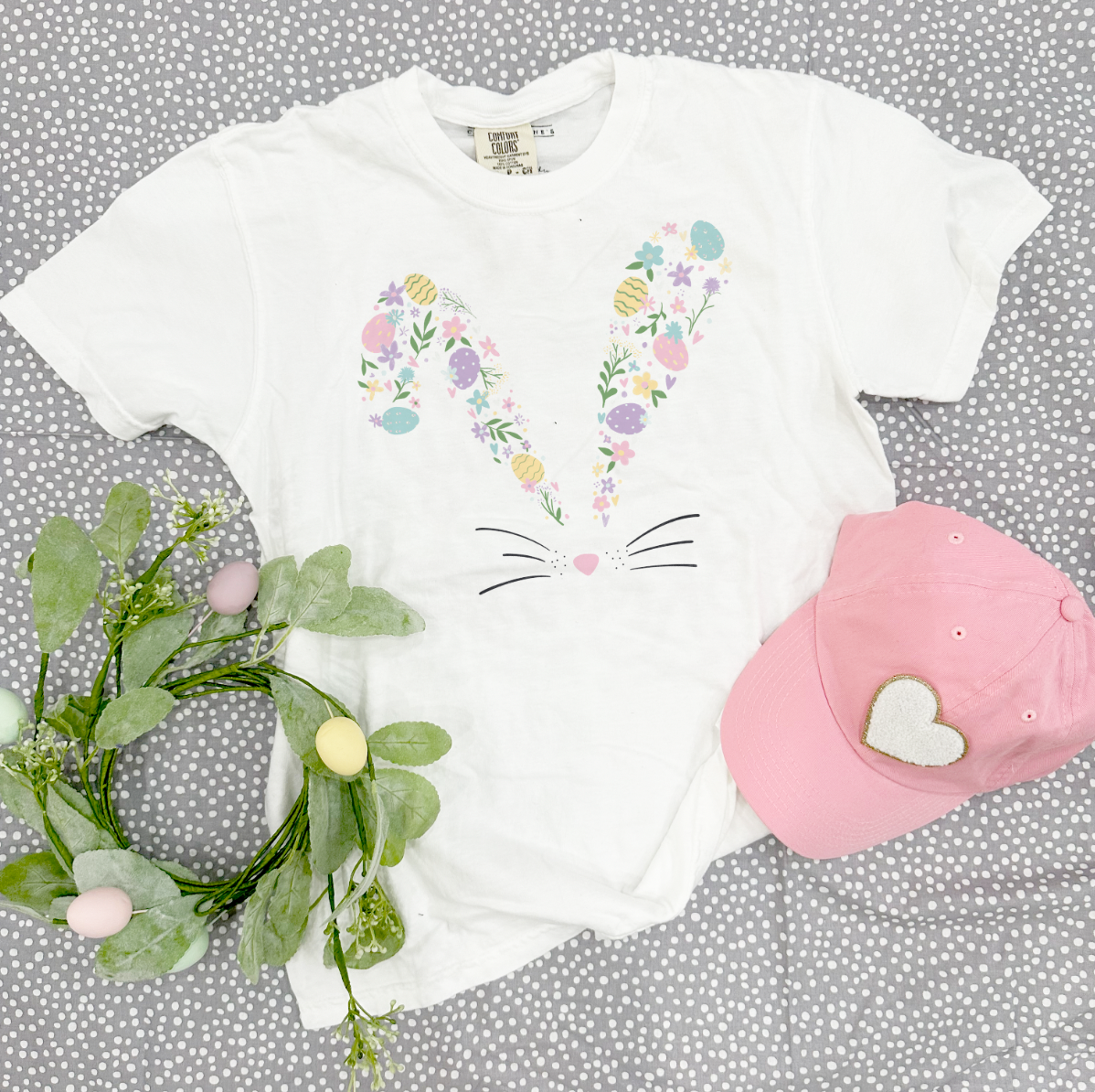 EASTER: Floral Bunny Ears (SHORTSLEEVE)