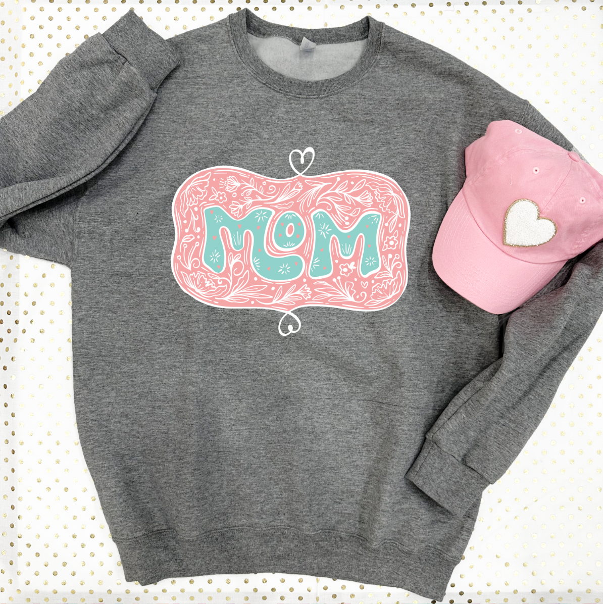 MOM LIF: MOM Floral Chalk Art (SWEATSHIRT)