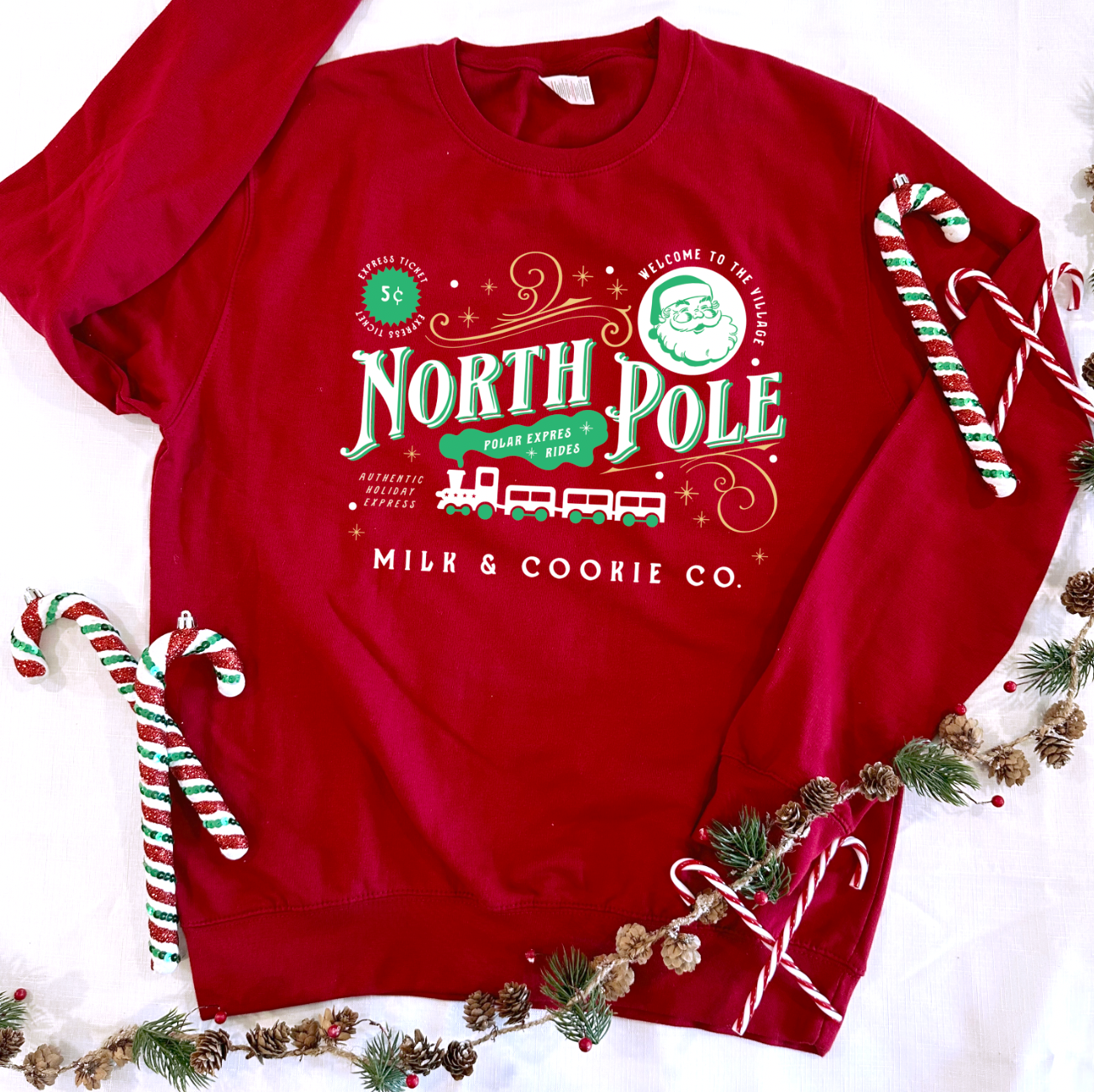 CHRISTMAS: Vintage North Pole - SWEATSHIRT