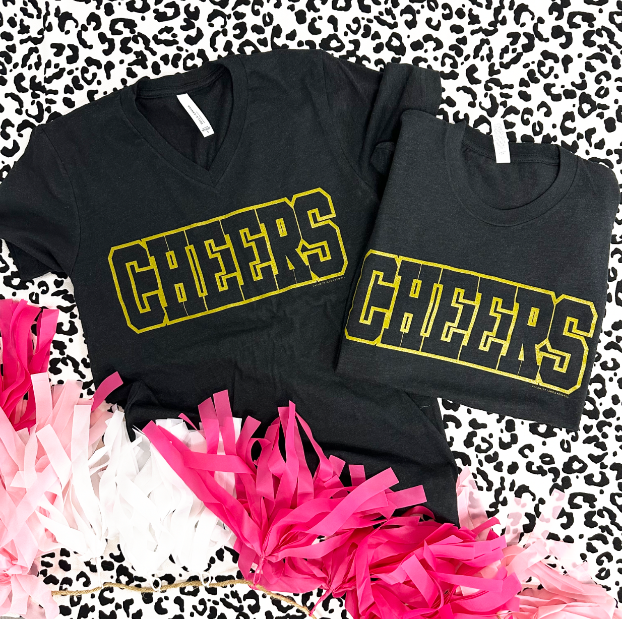 HAPPY NEW YEAR 2024 - CHEERS *W/Gold Shimmer* (CREW NECK or VNECK)