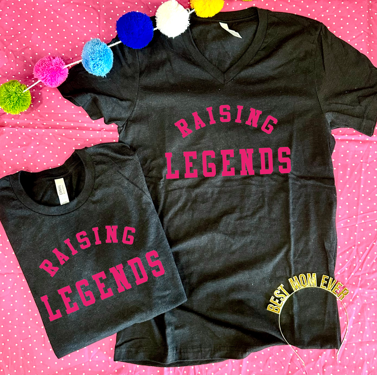 MOM LIFE 2024 Raising Legends VNECK OR CREW NECK