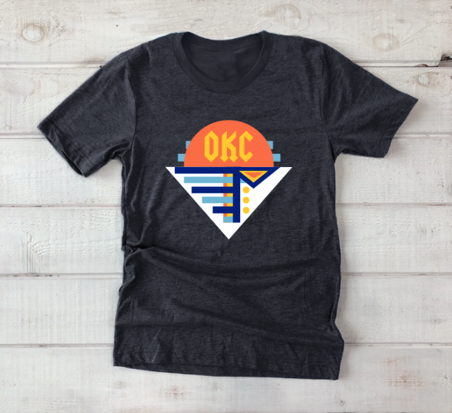OKC SPIRIT: Modern Abstract - Crew Neck