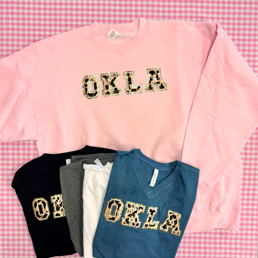 OKLAHOMA: "OKLA" Leopard Patch (MULTIPLE STYLES)