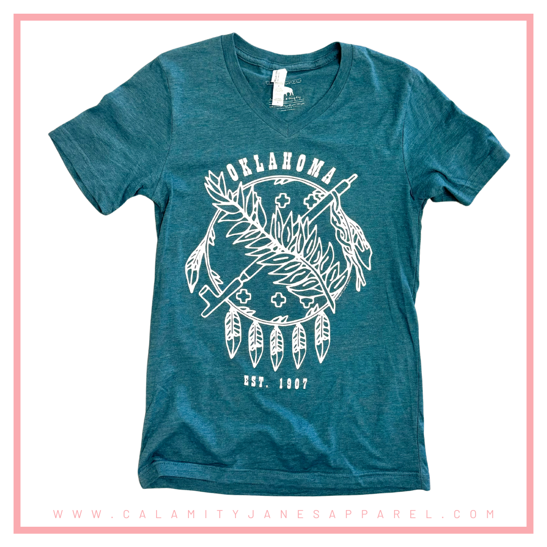OKLAHOMA: Oklahoma: Simple Dreamcatcher(BELLA CANVAS VNECK)