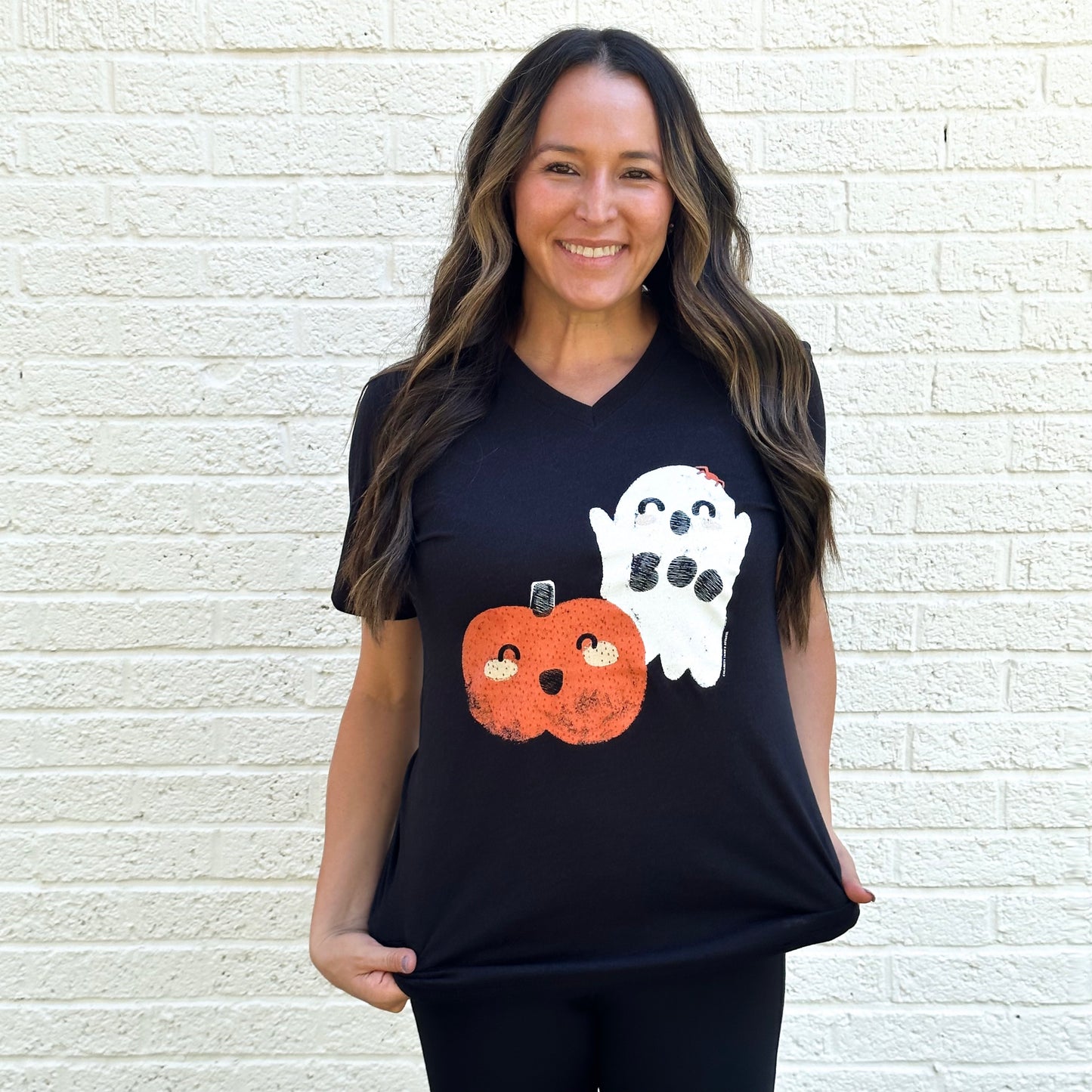 HALLOWEEN 2023: Cutesy Pumpkin & Ghost - VNECK