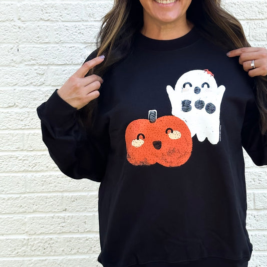 HALLOWEEN 2023: Cutesy Pumpkin & Ghost - SWEATSHIRT