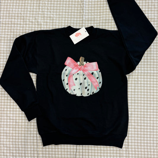 HALLOWEEN 2024: Preppy Coquette Pumpkin (SWEATSHIRT)