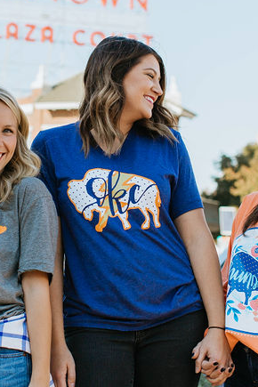 OKC SPIRIT: OKC Bolt Buffalo (BELLA CANVAS VNECK & CREW NECK)