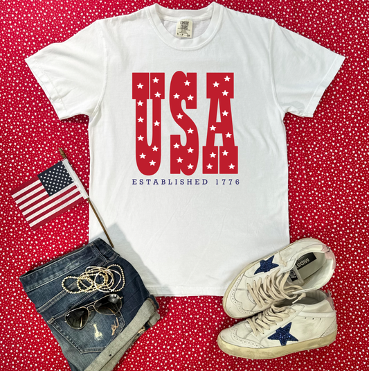 AMERICAN SPIRIT 2024: USA STARS (Comfort Color Short Sleeve)