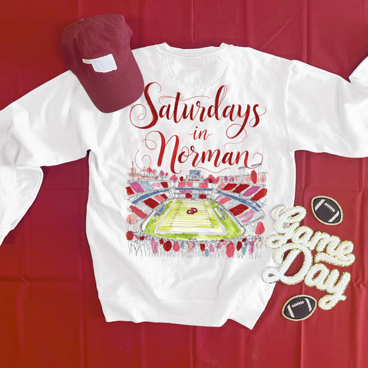 UNIV. OF OK 2025: Saturdays in Norman (SWEATSHIRT)