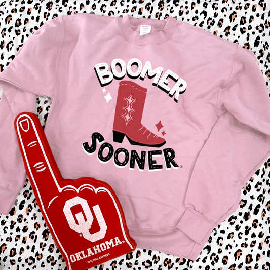 UNIV of OK 2023: Boomer Sooner Cowboy Boot (SWEATSHIRT)