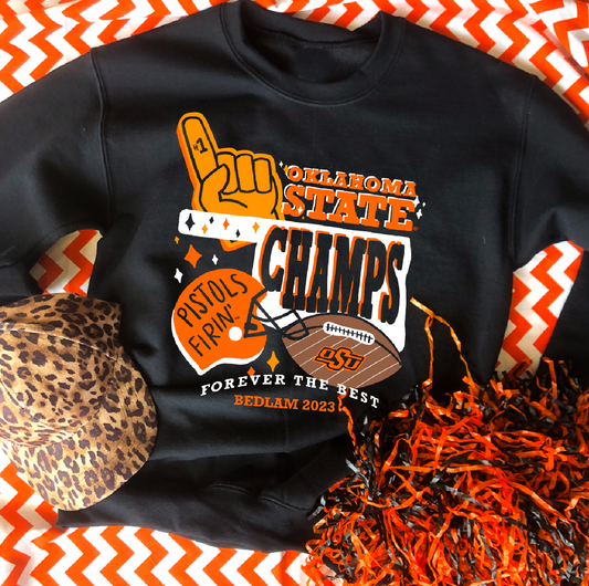 OK STATE: **Special Edition** 2023 BEDLAM CHAMPS (SWEATSHIRT)