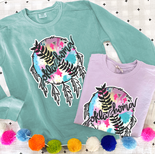 OKLAHOMA: Spring 2024 Oklahoma Dreamcatcher (COMFORT COLORS SWEATSHIRT)