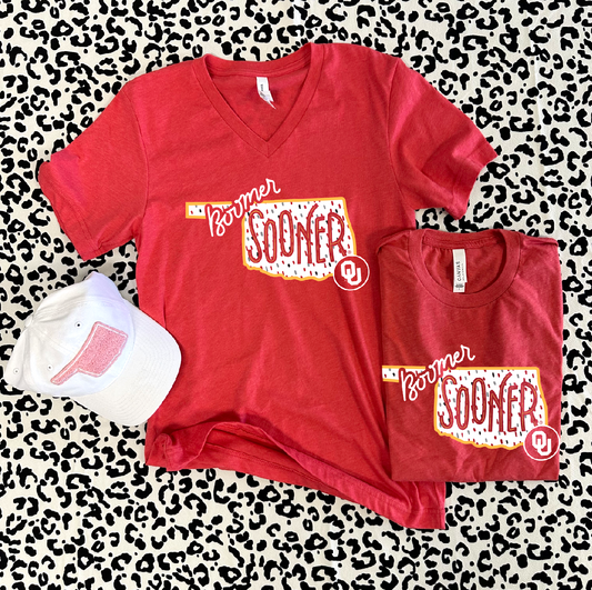 UNIV. OF OK 2024: Boomer Sooner Oklahoma (VNECK or CREW NECK)