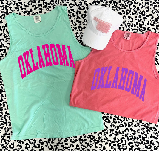 OKLAHOMA: SUMMER NEON (Comfort Colors Tank Top)