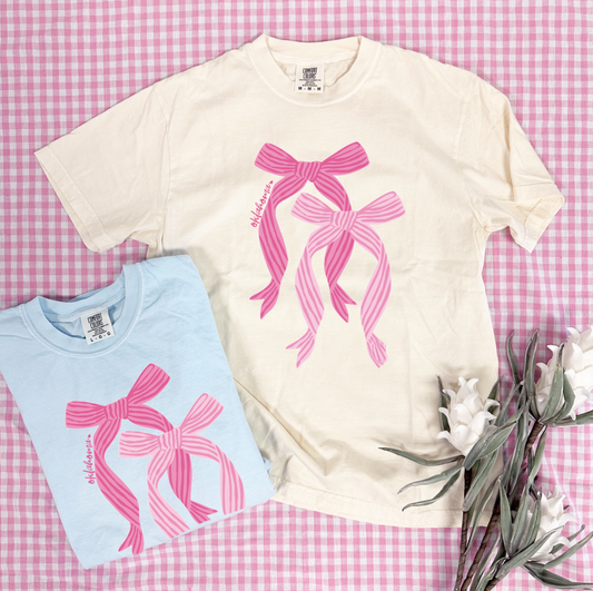 OKLAHOMA: Oklahoma Bows (COMFORT COLORS SHORTSLEEVE)