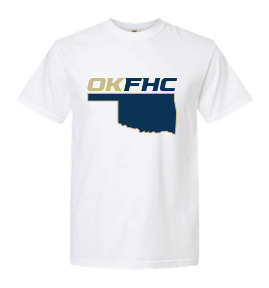 OKFHC: Oklahoma Logo COMFORT COLORS Shortsleeve Tee (ADULT & YOUTH)