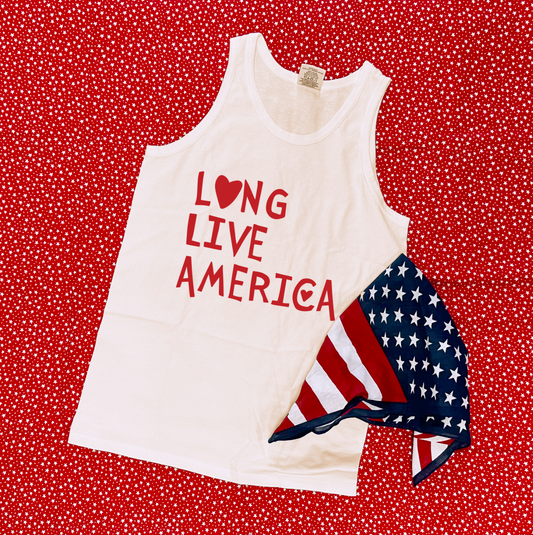 AMERICAN SPIRIT 2026: Long Live America (COMFORT COLORS TANK TOP)