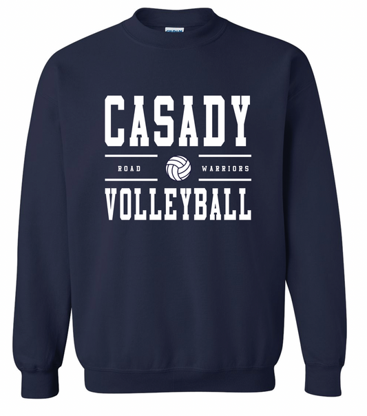 CASADY VOLLEYBALL 2025: "Road Warriors" - YOUTH CREWNECK SWEATSHIRT