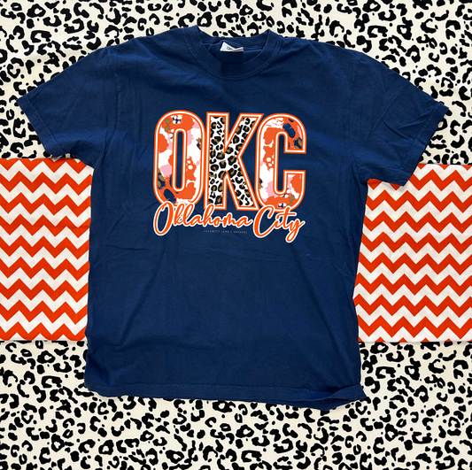 OKC SPIRIT 2025: OKC Abstract & Leopard Mixed Patterns (COMFORT COLORS SHORTSLEEVE)