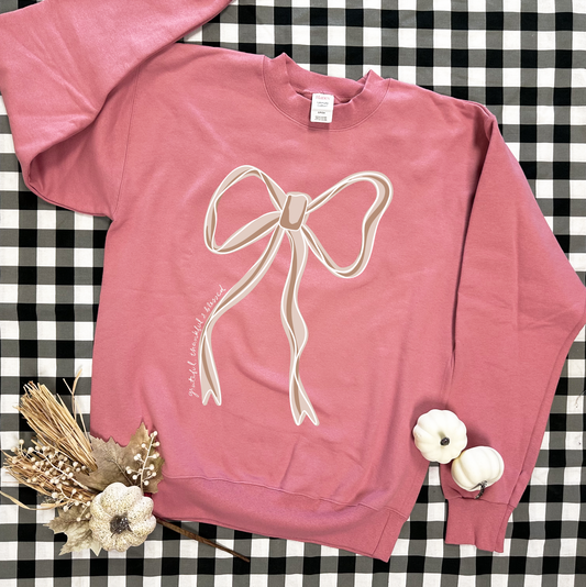 THANKSGIVING 2025: Grateful, Thankful, Blessed Bow (ULTIMATE SWEATSHIRT)