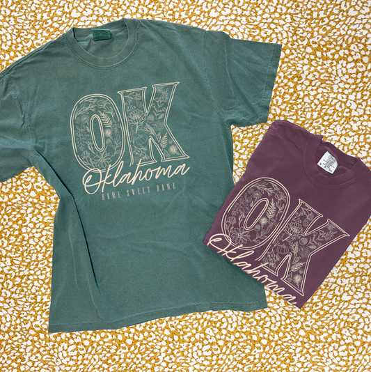 SWEET TEE TUESDAY: OK Fall Chalk Art - Home Sweet Home (COMFORT COLORS SHORTSLEEVE)