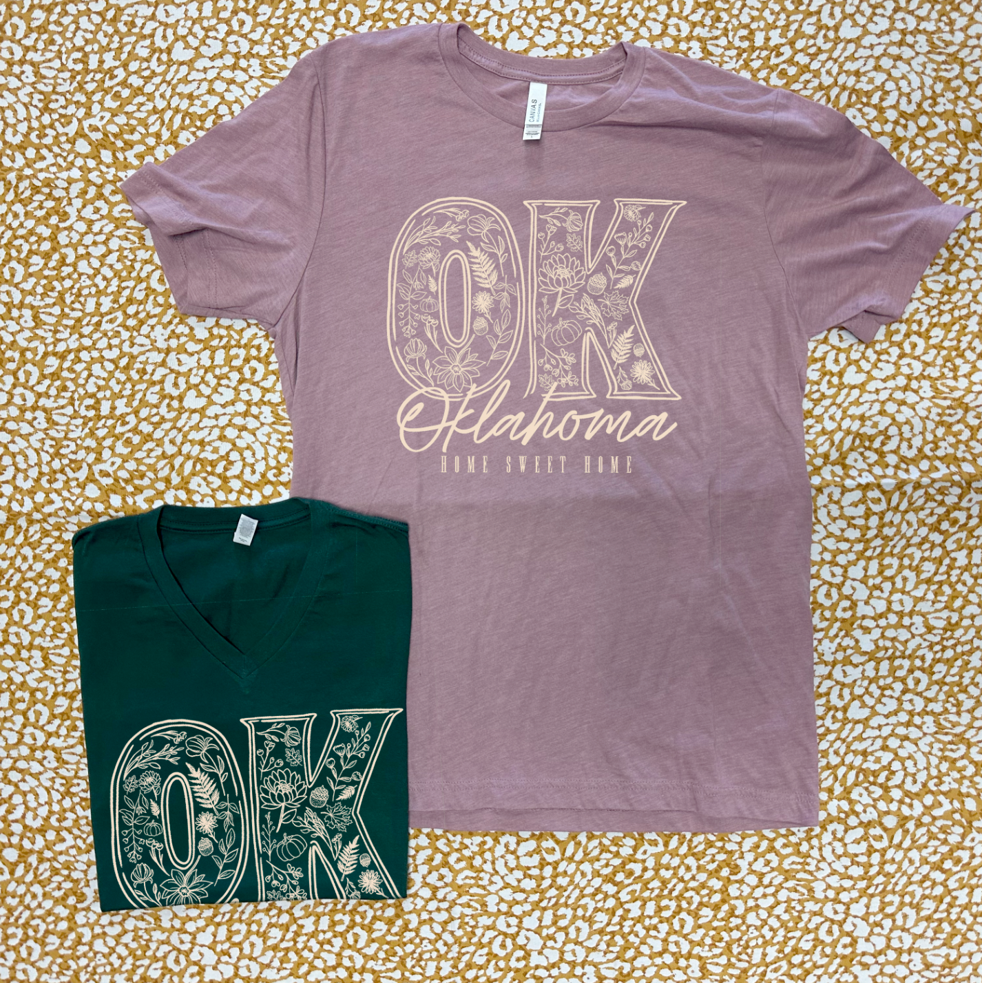 SWEET TEE TUESDAY: OK Fall Chalk Art - Home Sweet Home (BELLA CANVAS CREW NECK or VNECK)